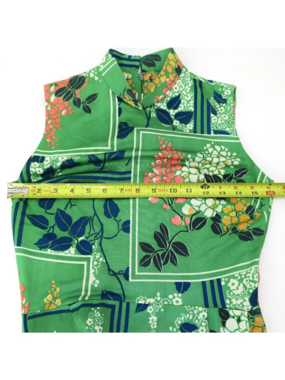 Vintage 70s George Gerring 2 Pc Maxi Dress & Pants Set Asian Mandarin Collar